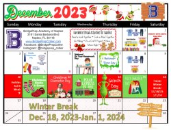 December 2023 Activities Calendar